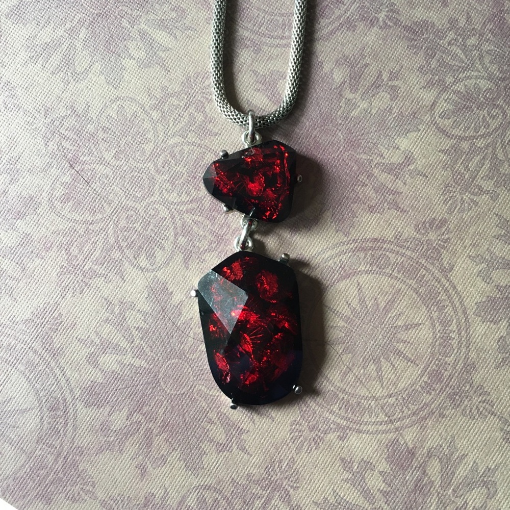Beautiful Red Costume Adjustable Necklace NWOT